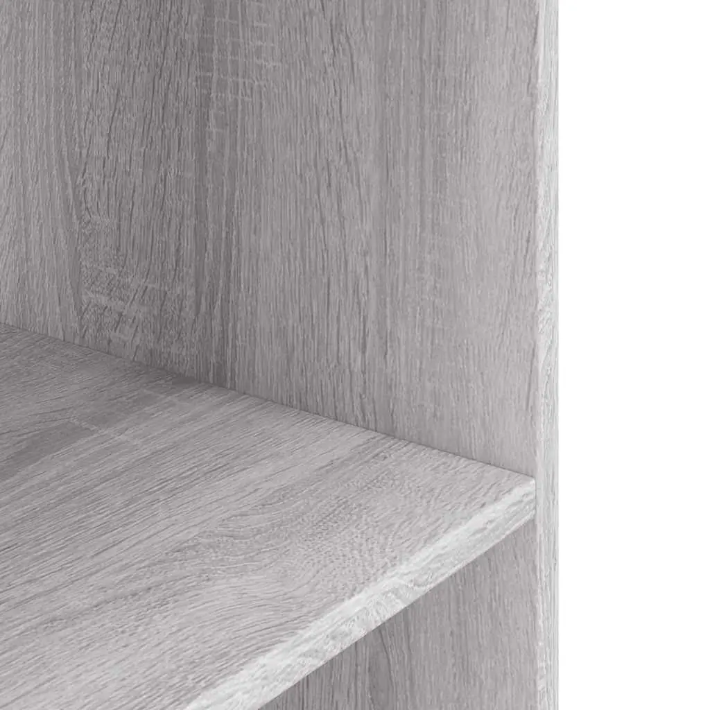 3-Tier Aquarium Stand Engineered Wood Grey 60x30x60 cm Storage Cabinet for Fish Tank Display