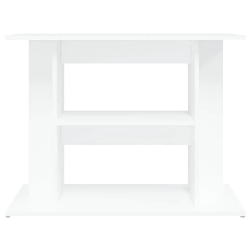 Aquarium Stand 3 Tier Engineered Wood White 80cm x 35cm x 60cm for Fish Tank Display Storage