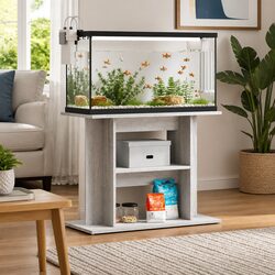 Practical Grey 3-Tier Aquarium Stand for Your Home
