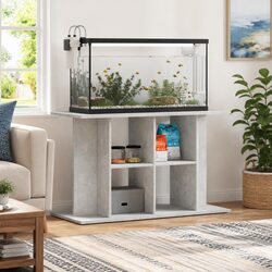 Practical Grey Aquarium Stand for Daily Use
