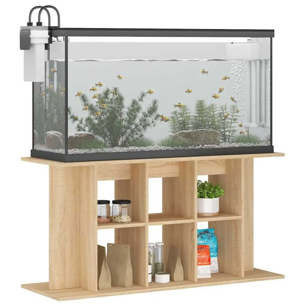 Aquarium Storage Cabinet Multi-tier Engineered Wood Brown 120x40x60cm Display Stand
