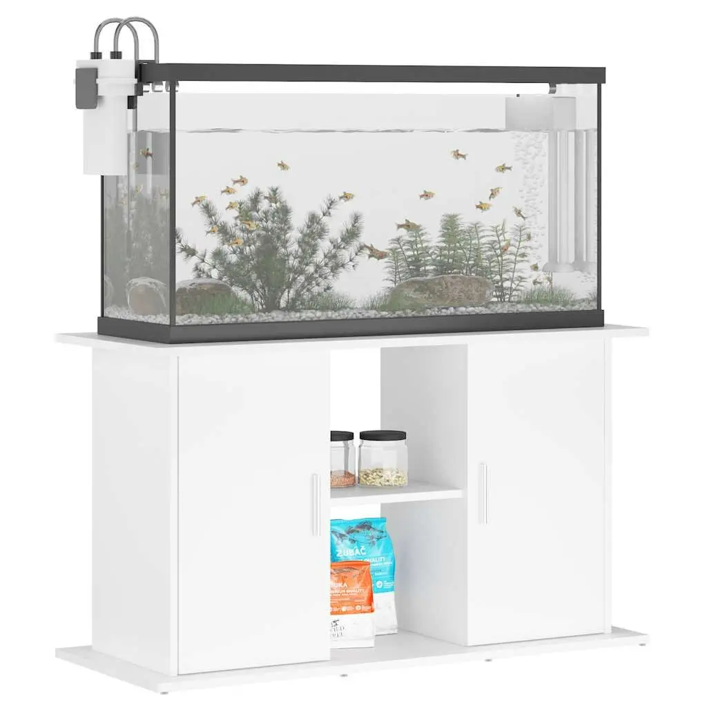 Aquarium Stand White Engineered Wood 101x41x58cm Fish Tank Storage Unit