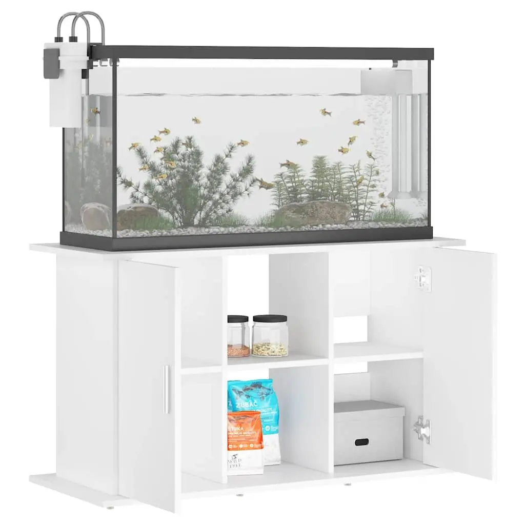 Aquarium Stand White Engineered Wood 101x41x58cm Fish Tank Storage Unit