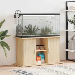 Practical Brown Aquarium Stand for Home Use