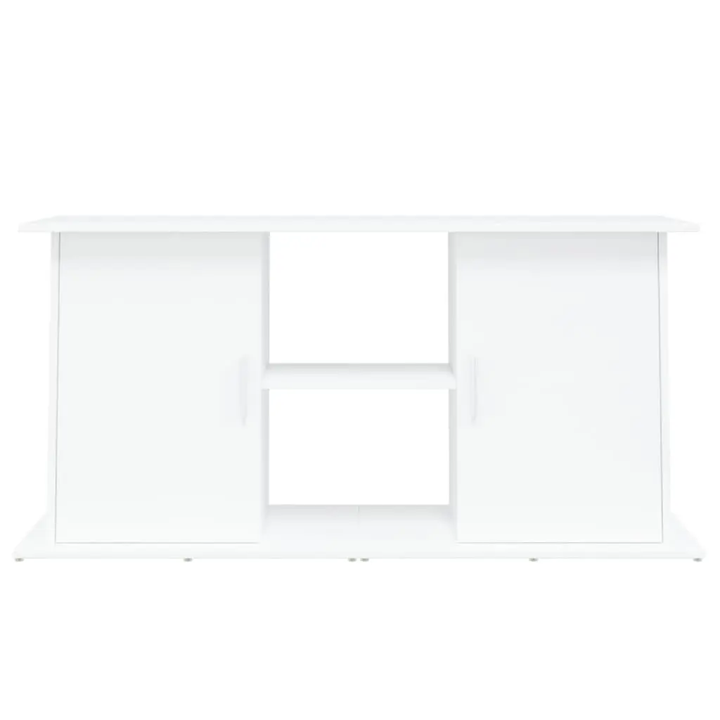 Aquarium Stand White Engineered Wood Storage Cabinet 121cm x 41cm x 58cm with Shelves for Fish Tank Display