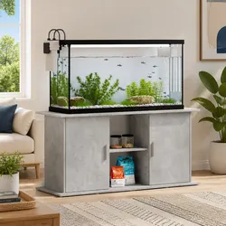 Practical Grey Aquarium Stand 121x41x58 cm for Home Use