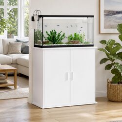 Functional White Aquarium Stand for Home Use 81x36x73 cm