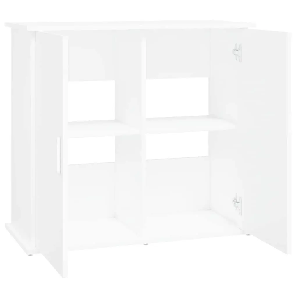 Aquarium Stand Engineered Wood 81x36x73 cm White Fish Tank Cabinet Storage Furniture