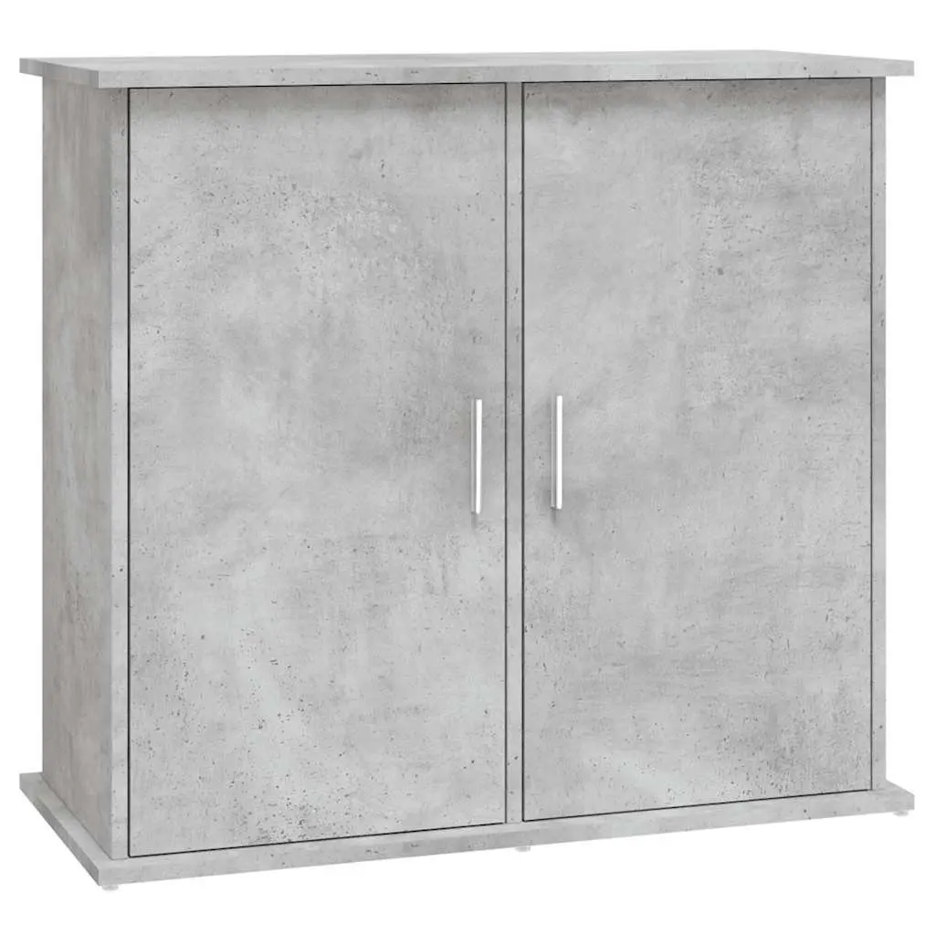 Aquarium Stand Engineered Wood Grey 81x36x73cm Storage Cabinet with 4 Compartments