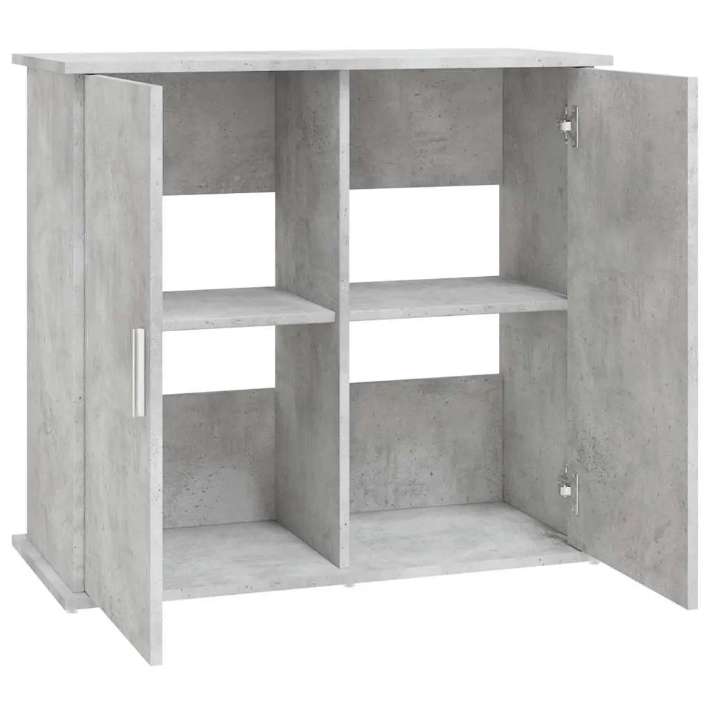 Aquarium Stand Engineered Wood Grey 81x36x73cm Storage Cabinet with 4 Compartments