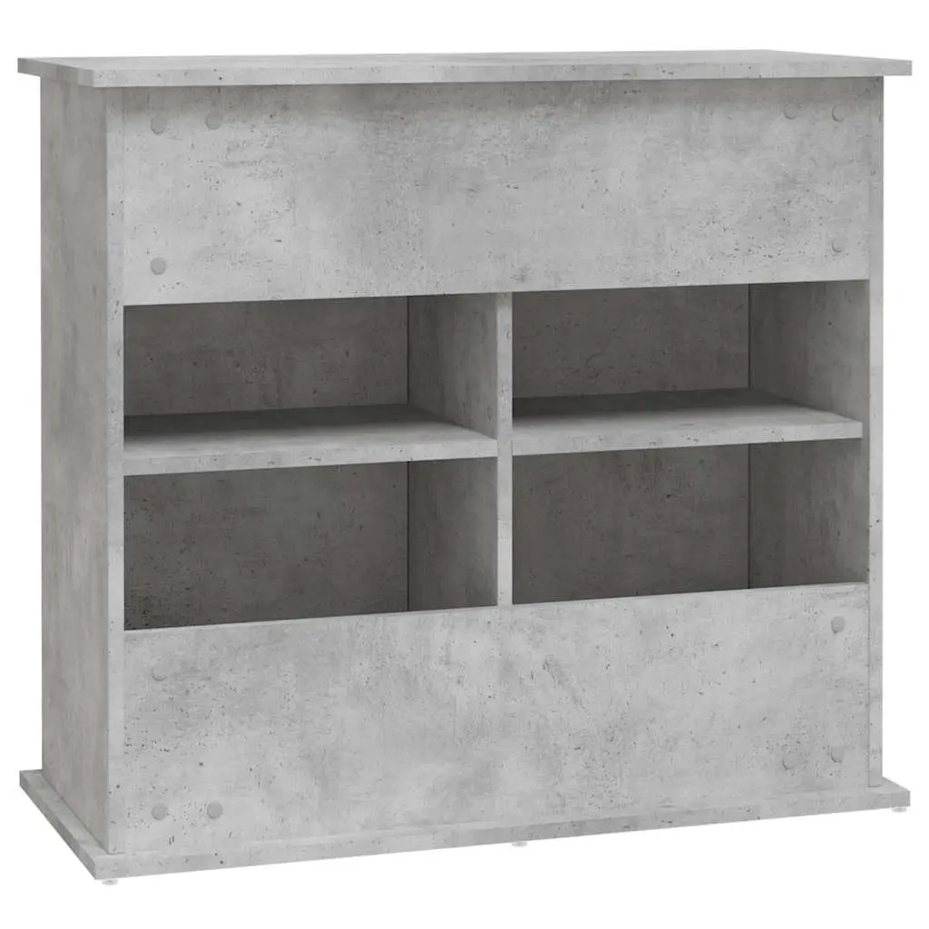Aquarium Stand Engineered Wood Grey 81x36x73cm Storage Cabinet with 4 Compartments