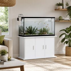 Practical White Aquarium Stand for Your Fish Tank - 101x41x58 cm