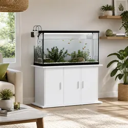 Practical White Aquarium Stand for Your Fish Tank - 101x41x58 cm