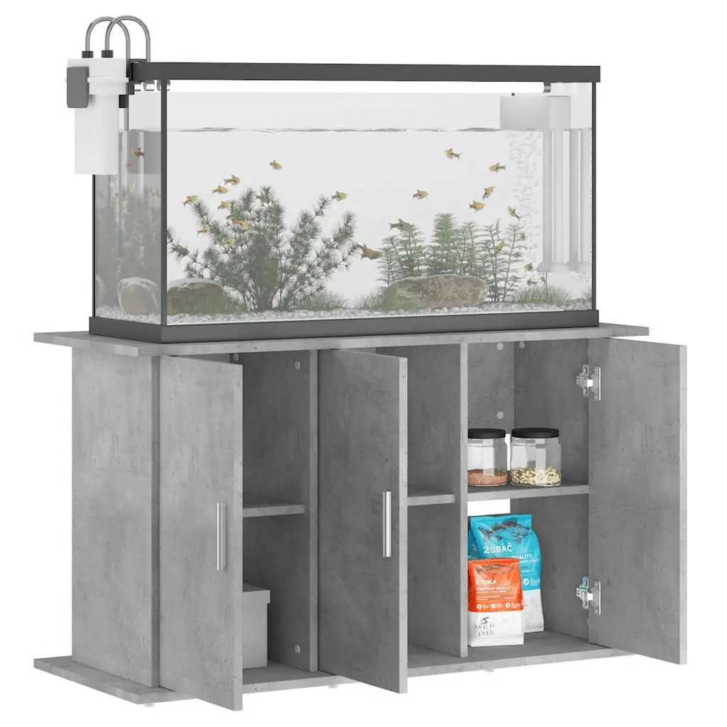 Fish Tank Cabinet Stand Engineered Wood Grey 101x41x58cm Storage Solutions