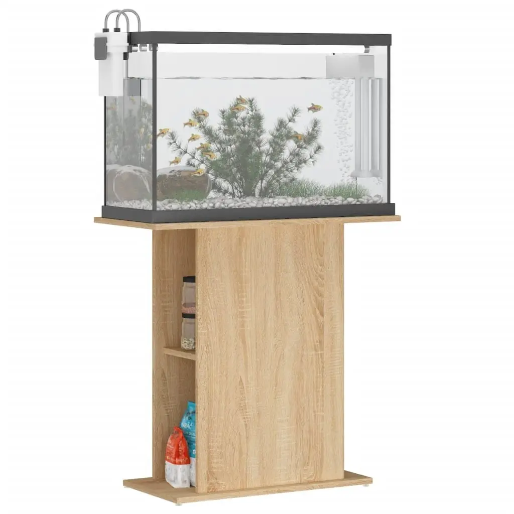 Aquarium Stand Engineered Wood 75 x 36 x 72.5 cm Brown Fish Tank Display Cabinet Storage