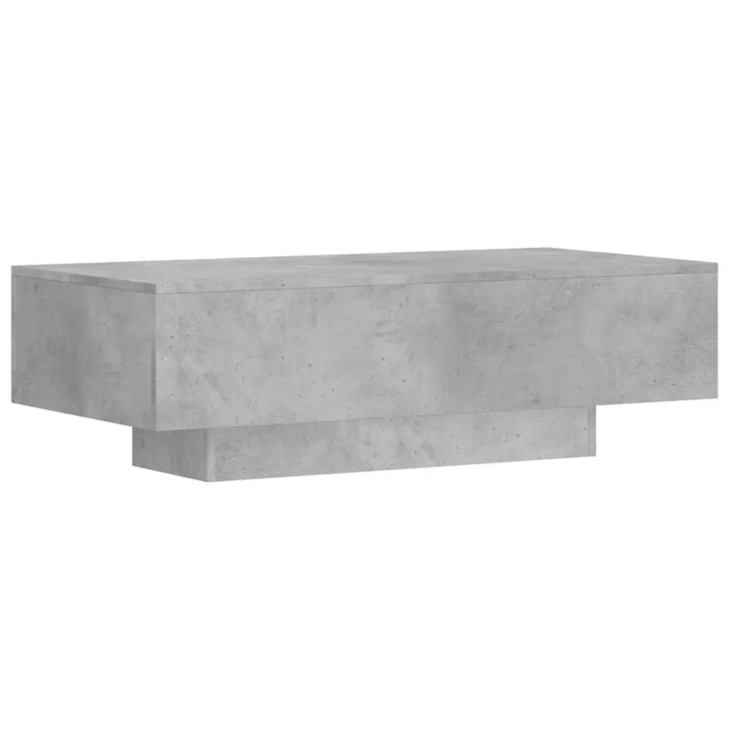 Coffee Table Engineered Wood Grey Modern Style Spacious Top Living Room 100cm x 49.5cm x 31cm