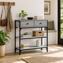 Console Table Grey Sonoma 72.5x25x75 cm End Table Hall Entryway Storage