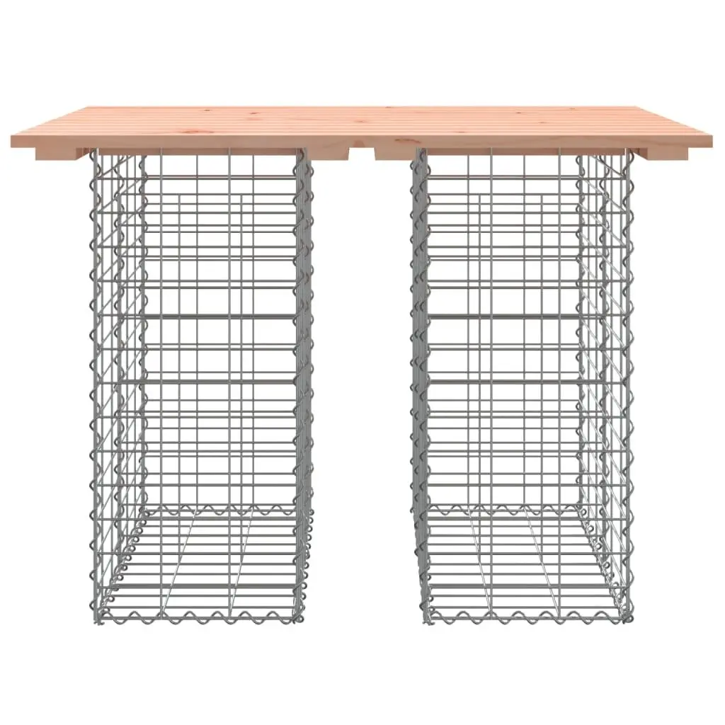 Garden Table Gabion Design Outdoor Patio Furniture Solid Wood Top Galvanised