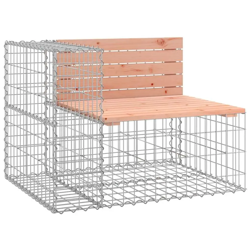 Garden Bench Outdoor Seating Solid Wood Gabion Design Backyard Patio Furniture