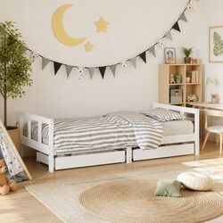 Practical Kids Bed Frame with Storage for Children's Rooms 90x190 cm