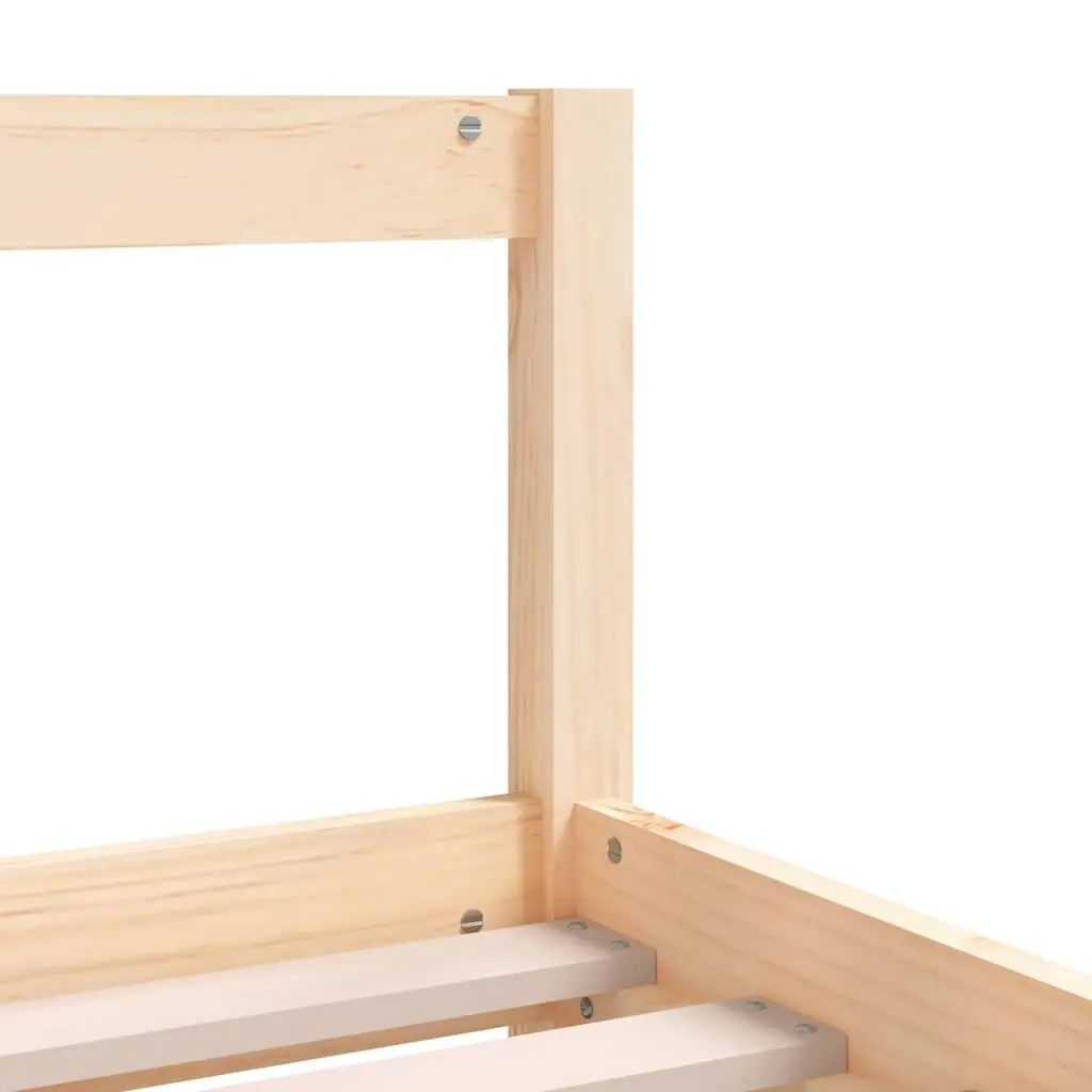 Kids Bed Frame Solid Pine Wood 90x190 cm Brown