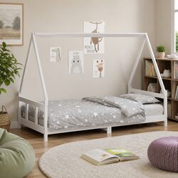 Functional Kids Bed Frame 90x190 cm for Home Use