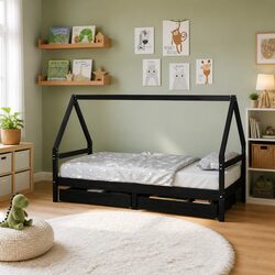 Practical Kids Bed Frame with Drawers for Storage