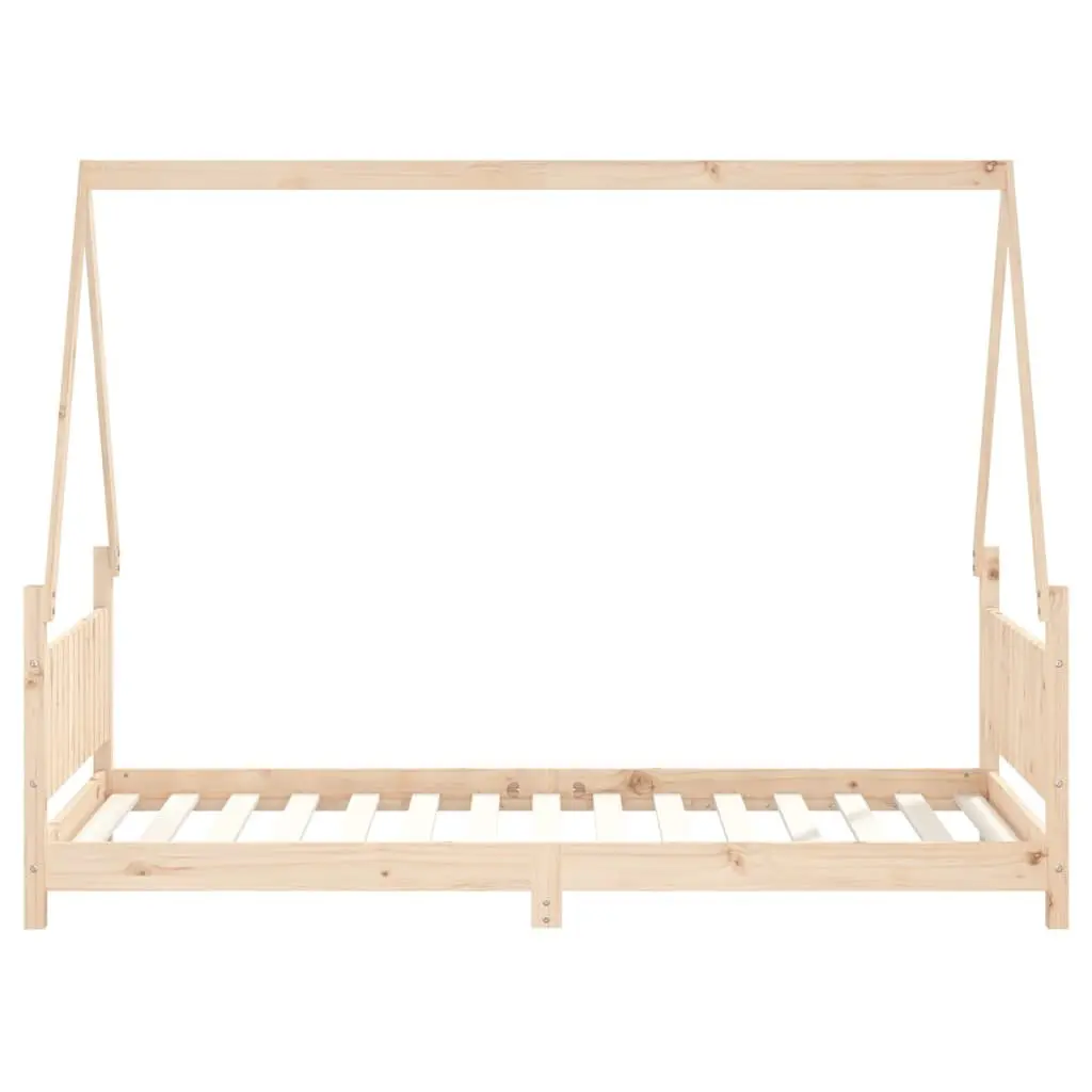 Kids Bed Frame 90x190 cm Solid Wood Pine House Design Low Toddler Bedroom