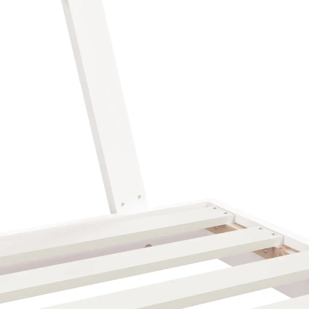 Kids Bed Frame Solid Pine Wood Tipi Style White 90x190 cm Toddler Bedroom Furniture
