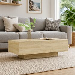 Coffee Table Sonoma Oak 100x49.5x31 cm Engineered Wood Living Room Furniture