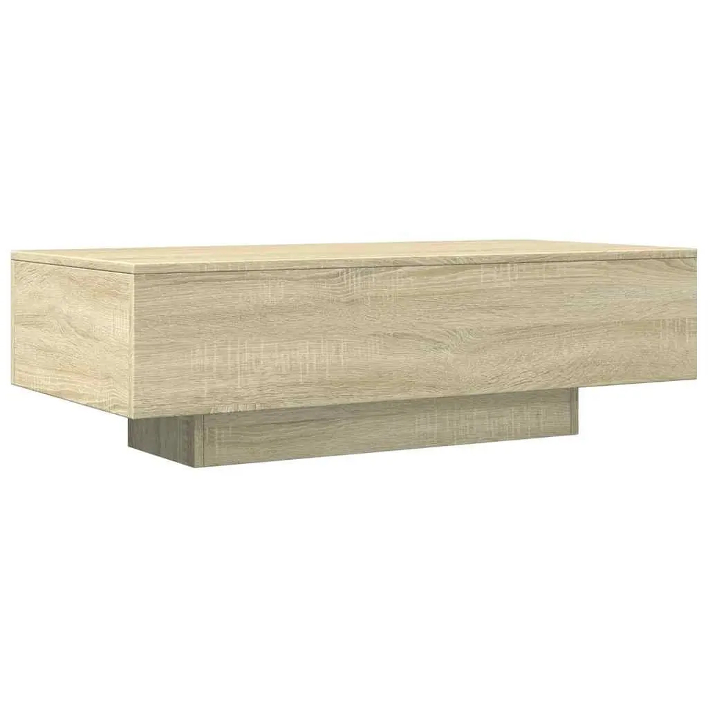 Coffee Table Engineered Wood Brown 100x49.5x31 cm Sonoma Oak Living Room