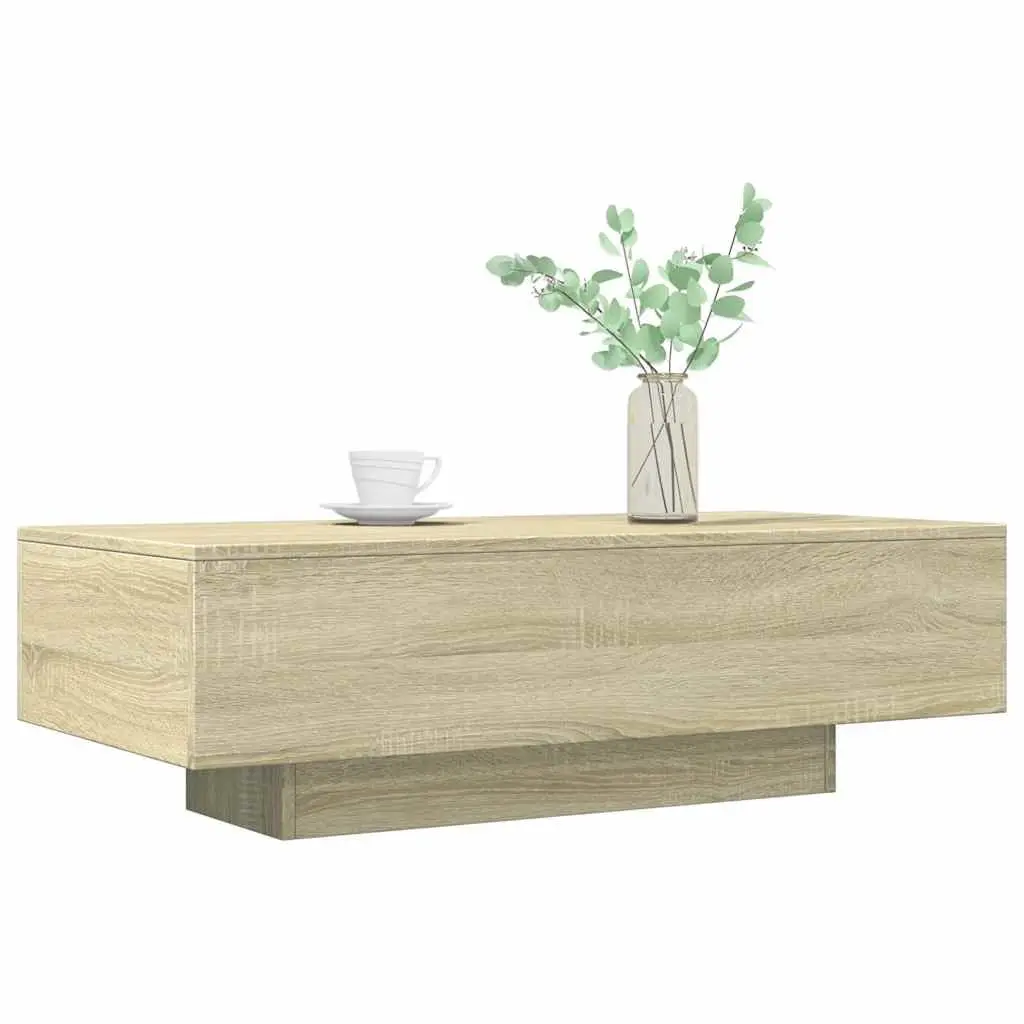 Coffee Table Engineered Wood Brown 100x49.5x31 cm Sonoma Oak Living Room