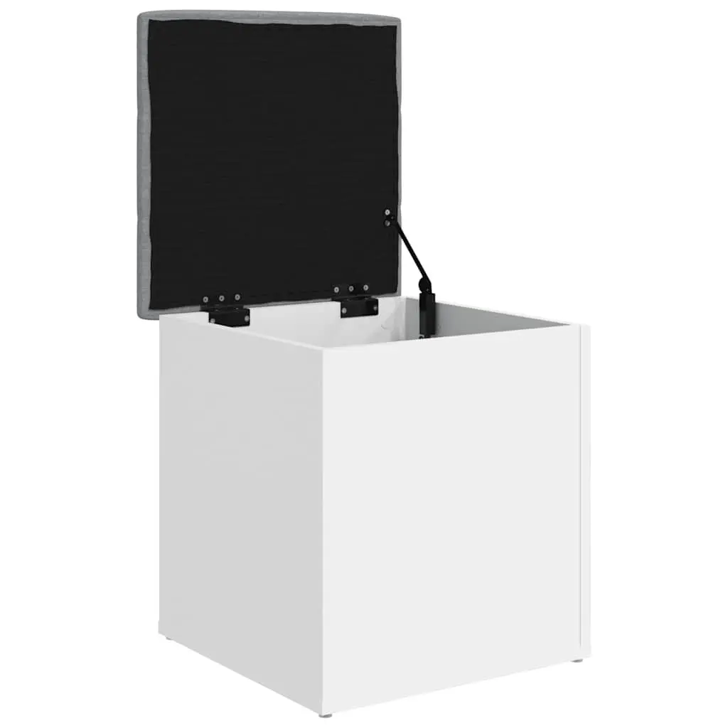 Storage Bench White 42x42x45 cm Padded Seat Hallway Entryway Shoe Organizer
