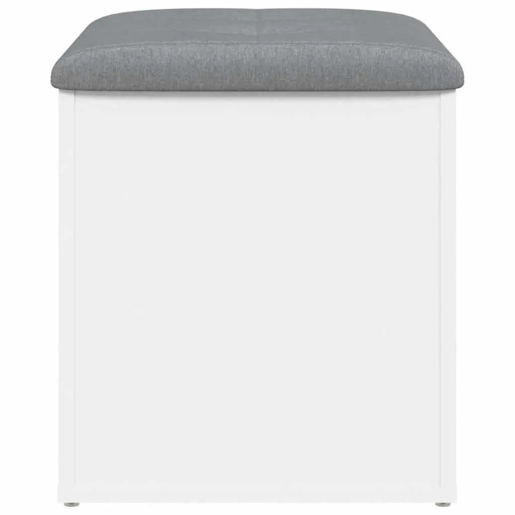 Storage Bench White 42x42x45 cm Padded Seat Hallway Entryway Shoe Organizer