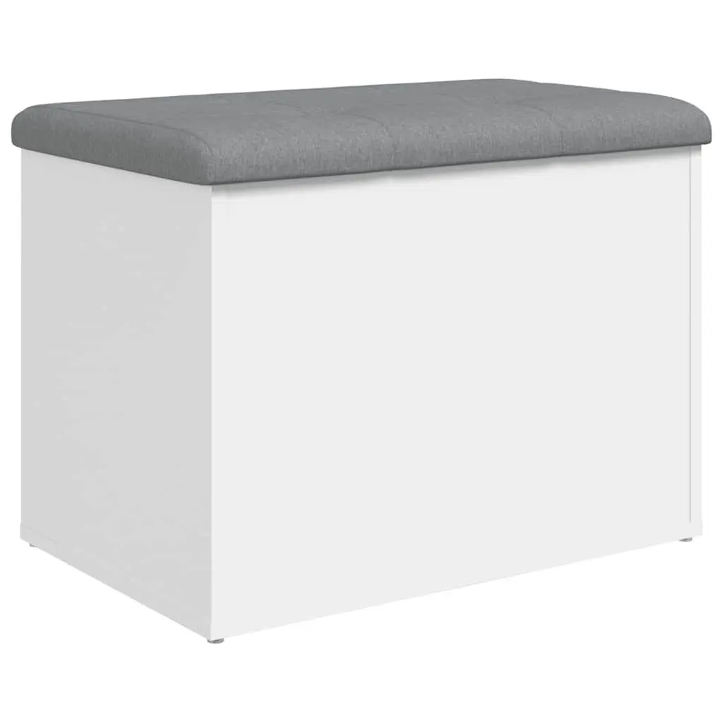 White Storage Bench for Hallway Use