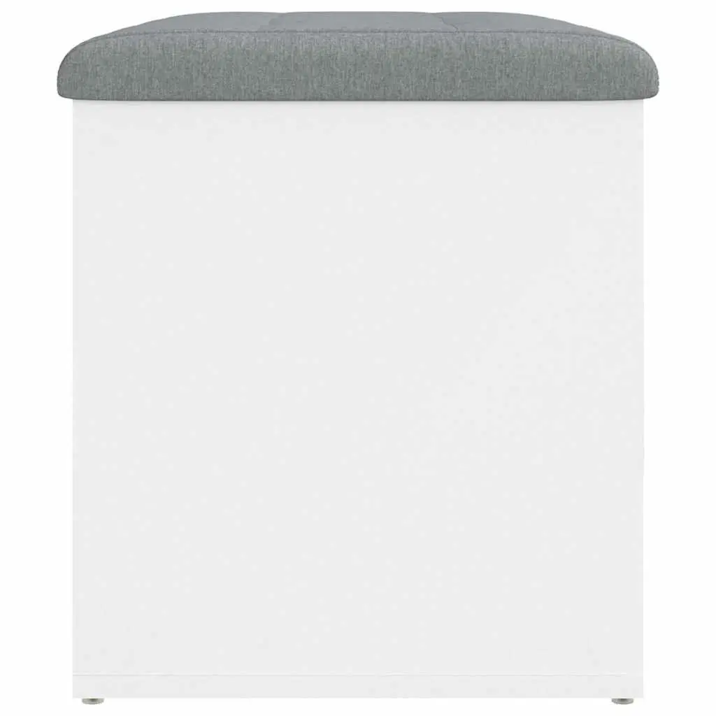 White Storage Bench for Hallway Use
