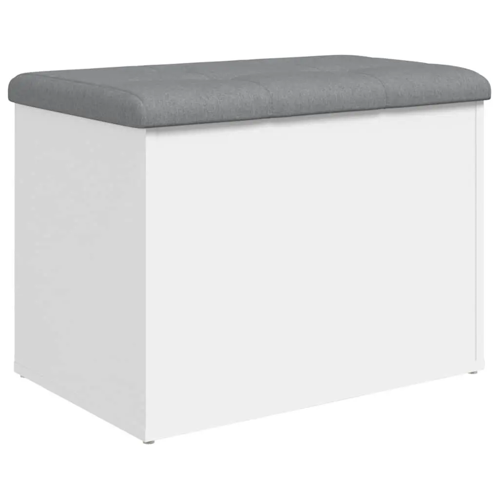 White Storage Bench for Hallway Use