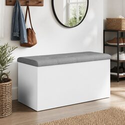 Functional White Storage Bench for Everyday Use