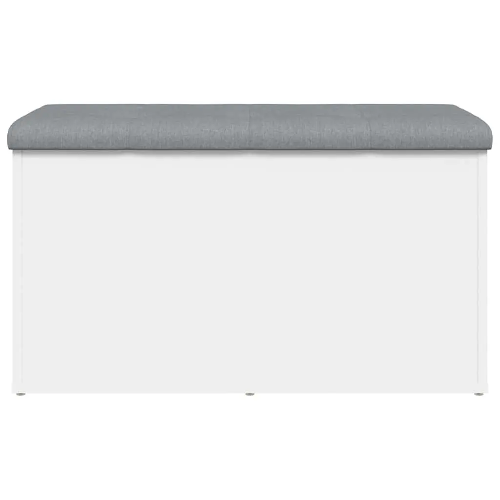 Storage Bench White 82x42x45 cm Hallway Entryway Shoe Padded Seat Hinged Lid
