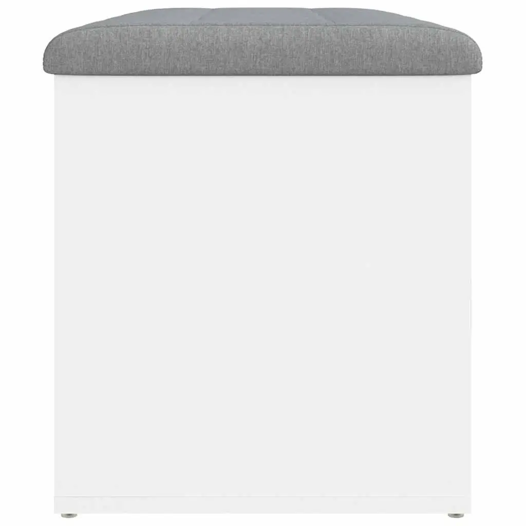 Storage Bench White 82x42x45 cm Hallway Entryway Shoe Padded Seat Hinged Lid