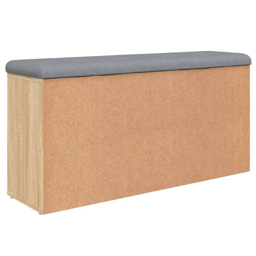 Shoe Bench Storage Hallway Entryway Sonoma Oak Padded Seat Organizer 102x32x50cm