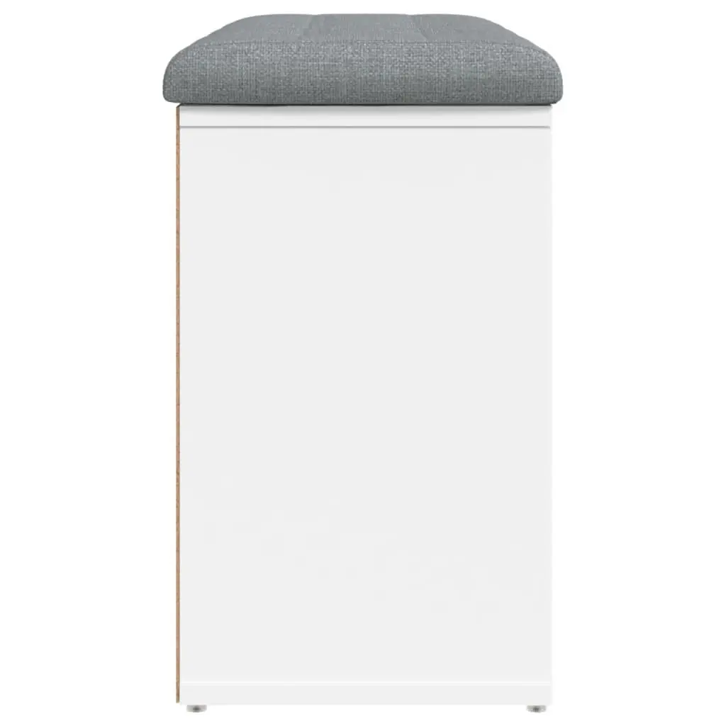 White Shoe Bench with Ample Storage