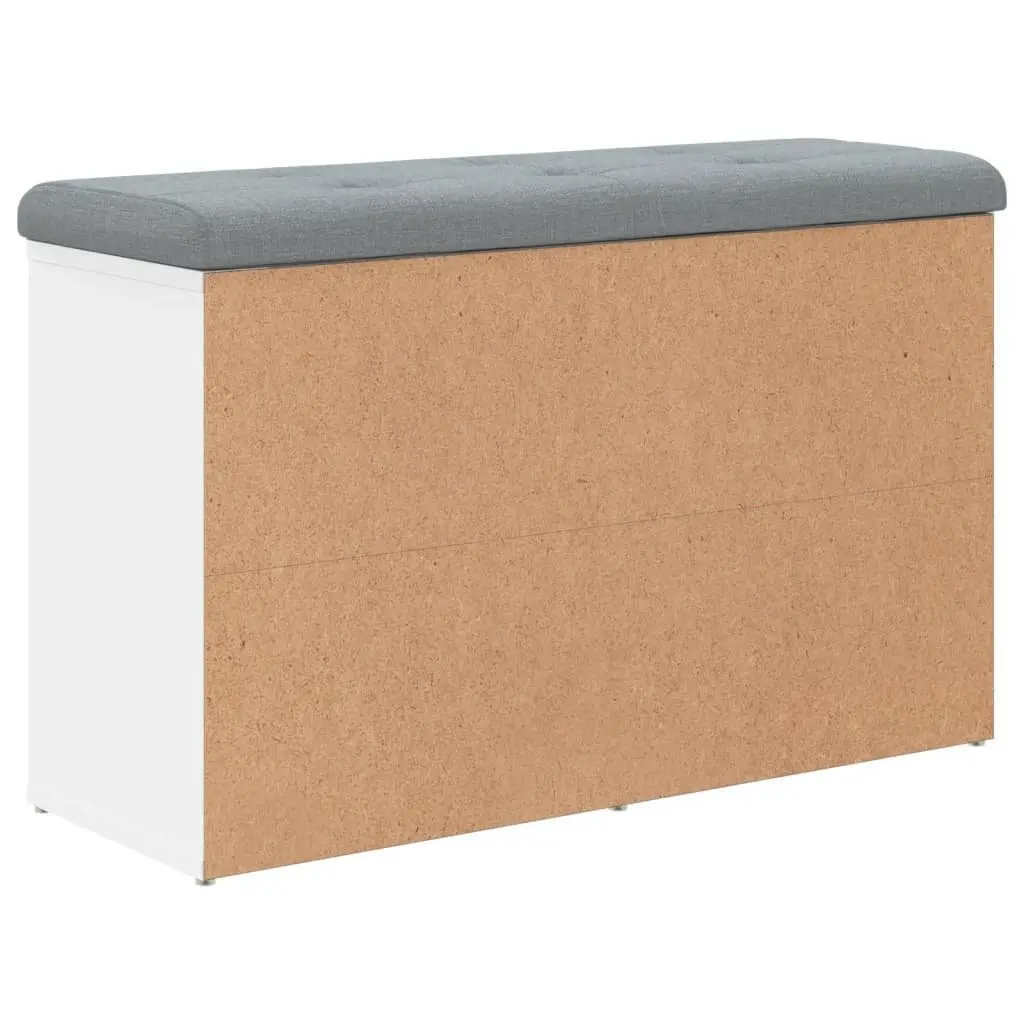 White Shoe Bench with Ample Storage