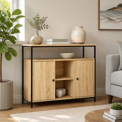 Practical Brown Sideboard for Everyday Use
