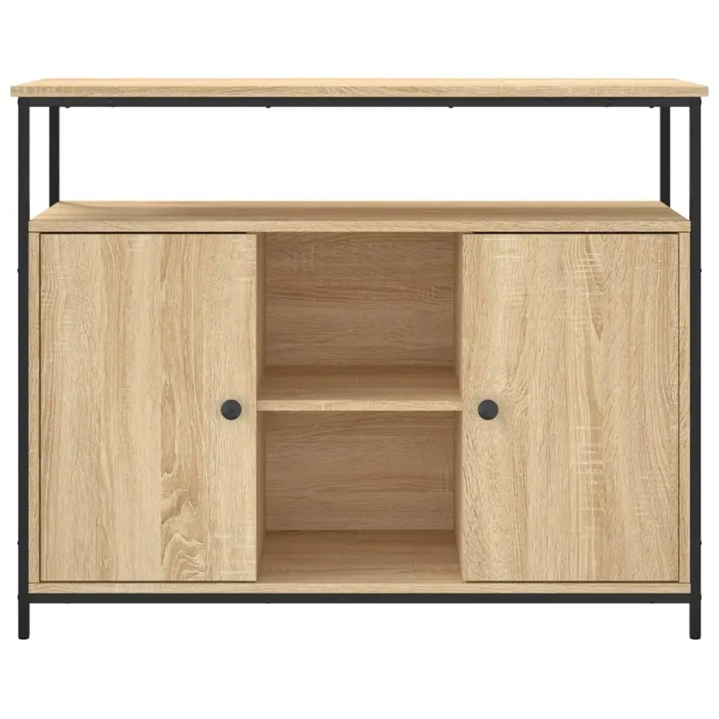 Sideboard Brown Engineered Wood Storage Cabinet Buffet Display Furniture