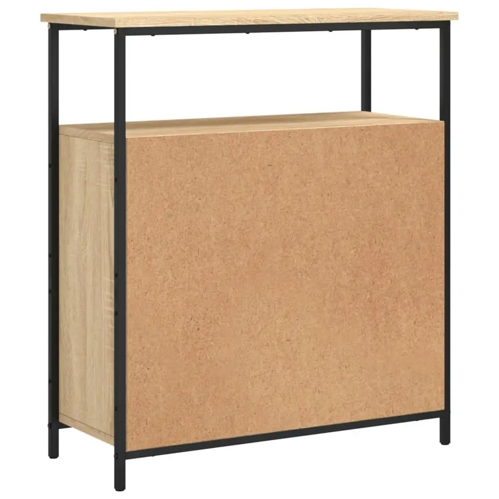 Sideboard Storage Cabinet Brown Engineered Wood Buffet Display Furniture
