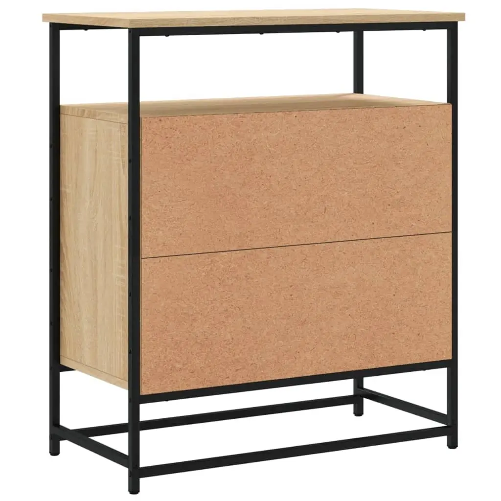 Sideboard Storage Cabinet Engineered Wood 69x35x80cm Brown