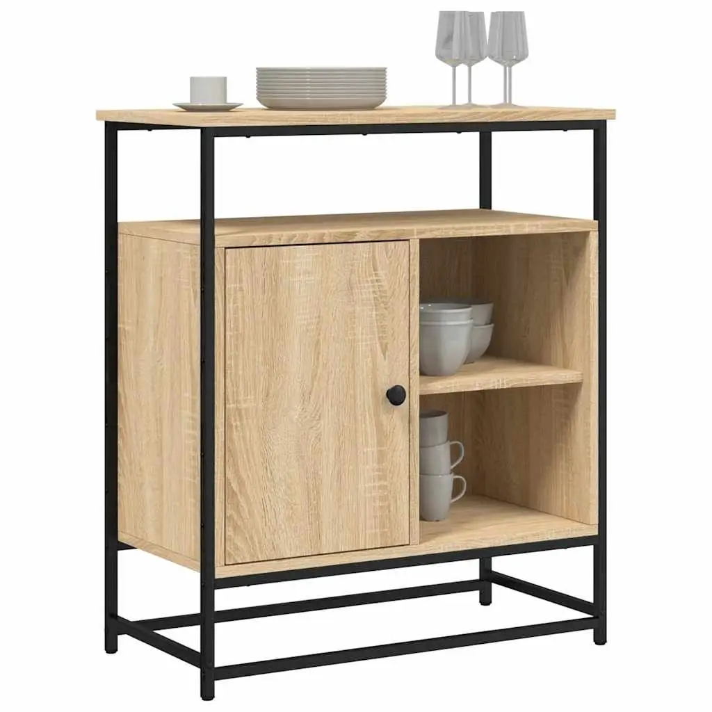Sideboard Storage Cabinet Engineered Wood 69x35x80cm Brown