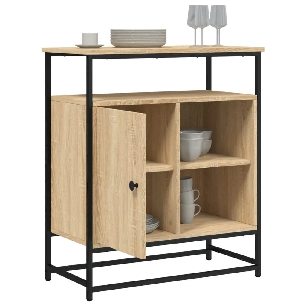 Sideboard Storage Cabinet Engineered Wood 69x35x80cm Brown