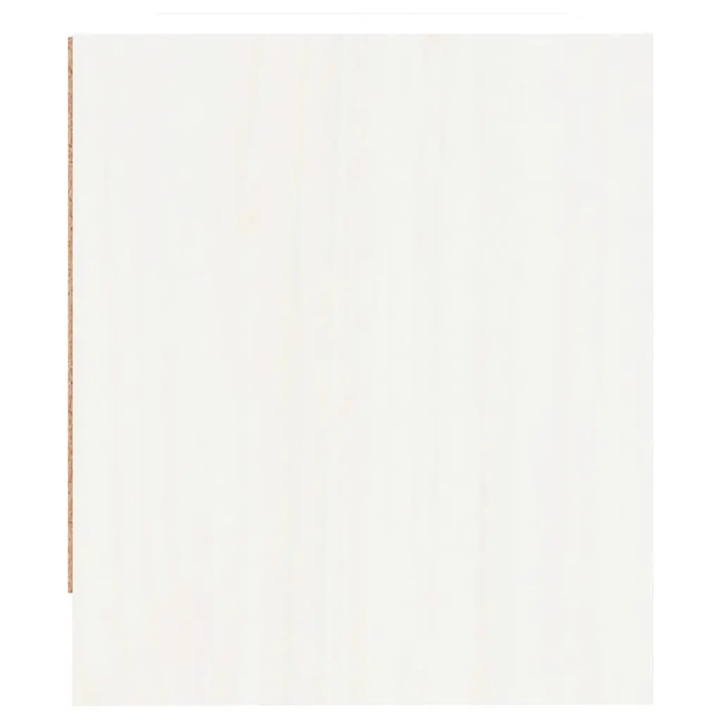 White Solid Pine Wood 2 Drawer Bedside Cabinet Nightstand